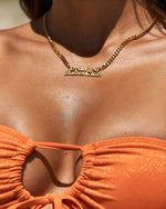 Bronzed Babes Club Nameplate Necklace