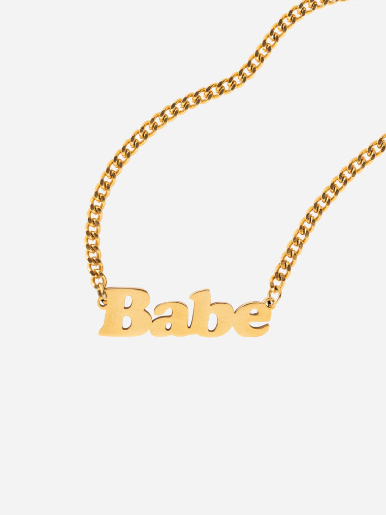 Goss Babe Keep Me Posted Gold Necklace