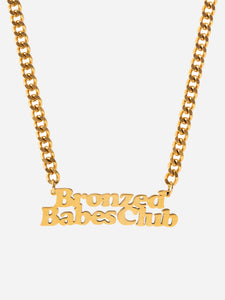 Bronzed Babes Club Nameplate Necklace – The Fox Tan