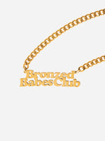 Bronzed Babes Club Nameplate Necklace